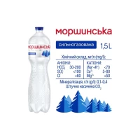 Минеральная природная столовая сильногазированная вода Моршинська 1.5 л - thumbs image 2
