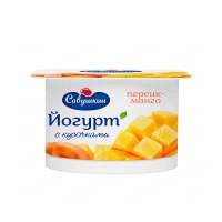 Йогурт Савушкин персик и манго 2%, 120гр - thumbs image 1