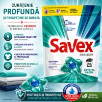 Капсулы для стирки кристальная свежесть Savex Color 18 шт - thumbs image 2