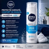 Nivea Men Spuma de ras Sensitive Cool 200 ml - thumbs image 2