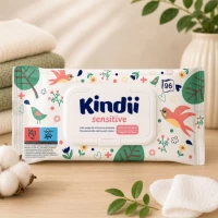 Детские влажные салфетки Kindii Sensitive 96 шт - thumbs image 2