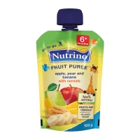 Nutrino Piure din mere, pere si banane cu cereale (6 luni) 100g