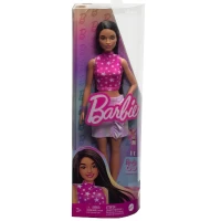 Кукла Barbie Модница с черными прямыми волосами и радужной юбкой, HRH13 - thumbs image 3