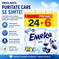 Emeka Hartie igienica, 3 straturi, 24+6 role White - thumbs image 2