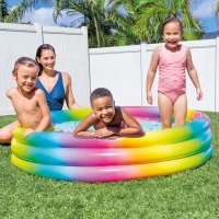 Piscină gonflabilă pentru copii Rainbow Ombre 147×33 cm, 330 L, 2+ ani, Intex (58439) - thumbs image 2