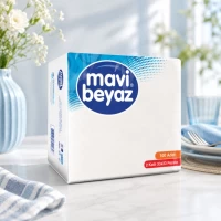 Mavi Beyaz Бумажные салфетки специально сложенные 30x30 100шт - thumbs image 2