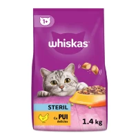 Whiskas Adult Hrana uscata Pisici Sterile Pui, 1,4 kg