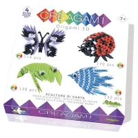 Origami modular Lumea animalelor, 4 figurine
