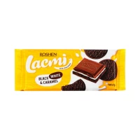 Roshen Ciocolata Lacmi neagra alba si caramel 100 g