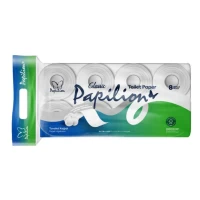 Туалетная бумага двухслойная Papilion Classic 8 рулонов