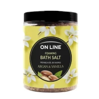 On Line Sare de baie Argan & Vanilla spumoasă, 1200 g