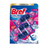 Bref Блок туалетный для унитаза Aktive Fresh Flower 3x50 г