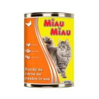 Miau Miau Консерва для кошек с куриным мясом 415гр