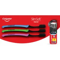 Colgate Periuta de dinti Slim Soft Black 3buc. cu peri moi si varf subtire - thumbs image 2