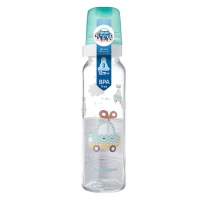 Biberon din sticla cu desen 220ml, 42/201 - thumbs image 1
