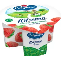 Творог 101зерно+сливки 5% Малина 130г Савушкин продукт - thumbs image 2