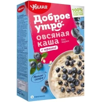 Каша быстрого приготовления Увелка Овсяная, с черникой, 5 пакетиков по 40 г - thumbs image 2