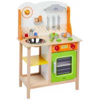 Детская кухня Viga Toys из дерева с посудой - thumbs image 2