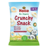 Holle Bio Organic gustare-inele de orez si linte 25g (8 luni+)