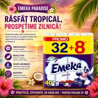 Emeka Hartie igienica, 3 straturi, 32+8 role Paradise - thumbs image 2
