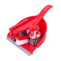 Set faras cu perii, LiAo, Plastic, 4 piese, Rosu, Universala