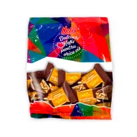 Baton glasat cu nuga, caramela de lapte si arahide Nefis 5 Minute 200g