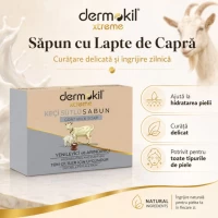 Dermokil sapun solid natural 100 g cu extract de lapte de capra - thumbs image 2