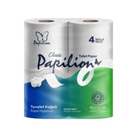 Туалетная бумага двухслойная Papilion Classic 4 рулона