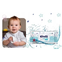 Kindii Pure Water 99% servetele umede pentru copii 60 buc - thumbs image 2