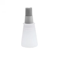 Recipient din silicon cu pensula gri