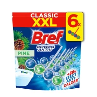 Bref Блок туалетный для унитаза Power Актив Pine 6*50 г