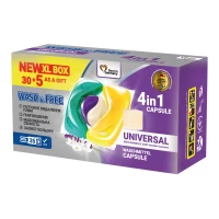 Wash&Free Detergent capsule Iasomie si lavanda cu sapun de Marsilia 35 buc