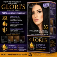 Glori's Vopsea de par 1.2 Negru 50ml - thumbs image 2