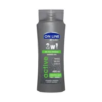 On Line Gel de dus 400ml Men Activ 3in1