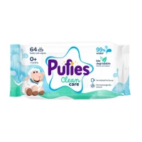 Pufies Servetele umede Clean Care 99% Water 64 bucati