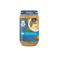 Gerber Piure JUNIOR din peste cu morcov  mazare si galuste 250g