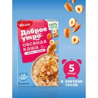 Каша овсяная быстрого приготовления с медом и орехами Увелка 200 гр - thumbs image 2