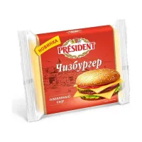 *Cascaval topit felii CHEESEBURGER President 40% 150g - thumbs image 2