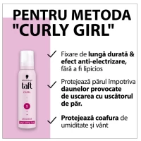 Taft Spuma modelatoare pentru par cret sau cu bucle Curl 200ml - thumbs image 4