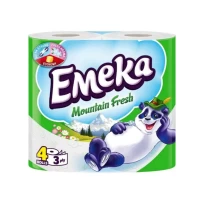 Emeka Hartie igienica, 3 straturi, 4 role Mountain Fresh