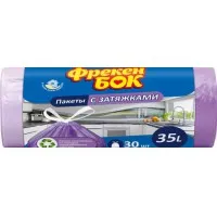 Фрекен Бок Хозяйственный мешок с системой закрытия Standard 35 л/30 шт зеленый