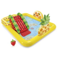 Intex Centrul de joc gonflabil cu topogan Fructe 244x191x91cm, 493L, 2+ - thumbs image 2