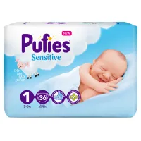 Pufies Scutece Sensitive Newborn Nr.1 2-5kg 36buc