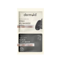 Dermokil Masca cu argila neagra peel-off 2 × 7,5 ml