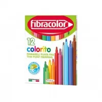 Маркеры 12 моющихся красок Fibrocolor Colorito