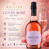 Maestro Вино игристое Cuvee Rose розовое брют 0,75л - thumbs image 2