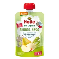Holle Bio Organic Piure Fennel Frog de pere, mere, fenicul (6 luni+) 100g - thumbs image 1