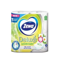 Туалетная бумага Zewa Deluxe 3-слойная Ромашка Белая 4 шт