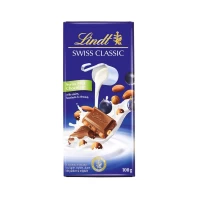 Lindt Swiss Classic Молочный шоколад с изюмом и орехами 100 г