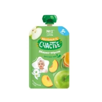 Malenicoe Piure din mere si piersic sciastie 90g pouch